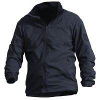 กีฬากลางแจ้งแห้งเร็วเสื้อผ้าบางเสื้อปกป้องUVกันน้ำBreathable Hooded WindbreakerยุทธวิธีCoat Tops