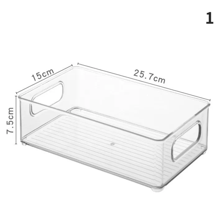 Stackable Plastic Food Storage Bins Kitchen Refrigerator Organizer With