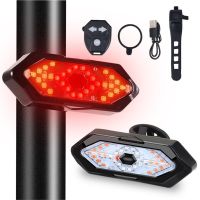 ZK30 Bike Turn Signal Rear Light Remote Bicycle Lights LED USB Rechargeable Bicycle Lamp Bike Wireless Warning Tail Light