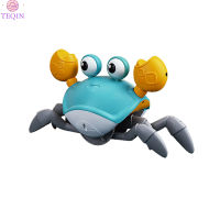 TEQIN Electric Crawling Escape Crab Toys Automatic Induction Obstacle Avoidance Crab Musical Educational Toys For Kids Gifts