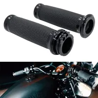 Universal 1In Hand Grips Motorcycle Handle Bar for Harley Touring Sportster 883 1200 XR for Suzuki Black