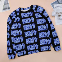 Kiss Band Hoodies Lady Blue Lips โลโก้ Harajuku Casual Hoodie แขนยาว Kawaii พิมพ์เสื้อขนาดใหญ่2XL 3XL