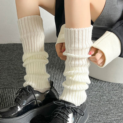 ผู้หญิงสีขาวขาอุ่น Lolita Goth มืออุ่นแฟชั่น Y2k ถุงเท้า Leggings ญี่ปุ่นถักถุงเท้าขาคอสเพลย์อุปกรณ์เสริม