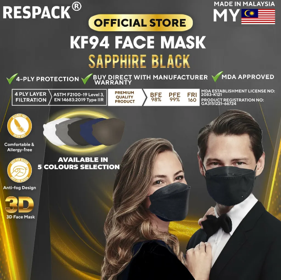 Respack 4 Ply Adult Kf94 Face Mask 20 S Lazada