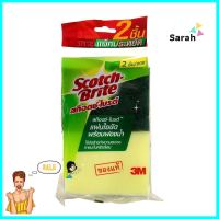 ฟองน้ำพร้อมใยขัด SCOTCH-BRITE 3x4 นิ้ว แพ็ก 2 ชิ้นSCOURER SPONGE SCOTCH-BRITE 3X4IN PACK2 **ของแท้100%**