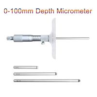 CLGJ-0-100mm Depth Micrometer 100mm 0.01mm Depth Micrometer Gauge With 4 Rods Measurement Caliper Tool