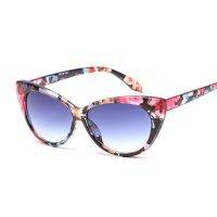 【LZ】✵๑  Flowers Cat Eye Sunglasses Woman Luxury Brand Glasses For Female Vintage Eyeglasses Woman Cateye Oculos De Sol Feminino