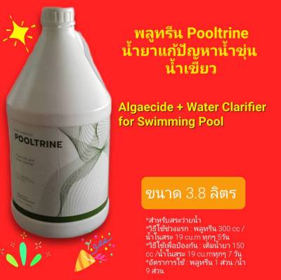 พลูทรีน Pooltrine เคมีภัณฑ์สำหรับกำจัดตะไคร่น้ำและแก้ไขน้ำขุ่น สำหรับสระว่ายน้ำ