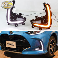 ไฟสำหรับโตโยต้าวิ่งกลางวันแบบใหม่2ชิ้น Yaris 2020 2021 2022ไดนามิกสัญญาณไฟเลี้ยวสีเหลืองแบบไดนามิกรีเลย์รถยนต์12V LED DRL รับประกันหลอดฮาโลเจนเดย์ไลท์