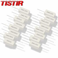 ►☑ 10pcs 5W 5 Cement Resistor Power Resistance 0.1 10K 0.1R 0.5R 1R 10R 100R 0.22 0.33 0.5 1 2 5 8 10 15 20 25 30 100 1K 10K ohm