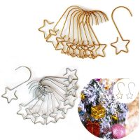 20pcs Christmas Ornament Hooks Christmas Tree Star Hooks Ornament For Christmas Tree Decoration Pendants Doll Gift Hanging Hooks Christmas Ornaments