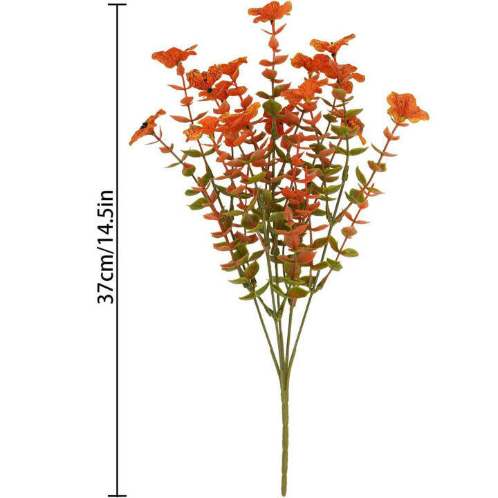 ดอกยูคาลิปตัสไม่มีการบำรุงรักษาใบไม้ตกแต่งดอกยูคาลิปตัสที่มีชีวิตชีวาและยาวนานดอกไม้ประดิษฐ์ที่มีใบยูคาลิปตัสทำให้บ้านสมบูรณ์แบบอุปกรณ์ตกแต่งสวนไม่ต้องรดน้ำ
