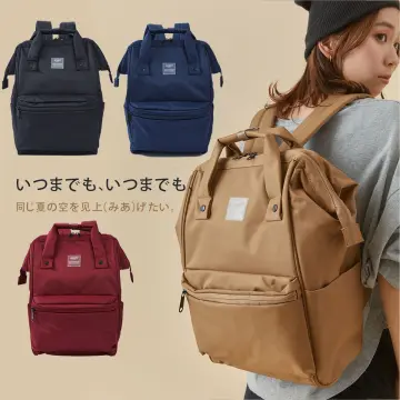 Japan Anello Women Student Linen Cloth Backpack Student Travel Polyester  Bags