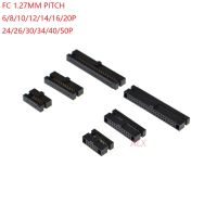 10PCS 1.27MM pitch FC-6/8/10/16/20/40 PIN FEMALE HEADER IDC SOCKET CONNECTOR FOR 0.635MM FLAT ribbon cable wire 6p 10p 20p 40p Wires  Leads Adapters