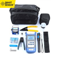 Smart Sensor ไฟเบอร์ออปติก FTTH Tool Kit Optical Power Meter ไฟเบอร์คีมปลอกสาย Optical เย็นเครื่องมือการเชื่อมต่อชุดกระเป๋าเก็บของ