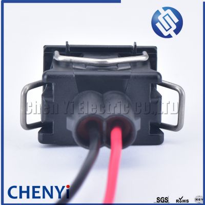 Holiday Discounts 2 Pin Female EV1 Fuel Injector Nozzle Waterproof Connector Plug Socket Housing For VAG 829441-1 037906240 106462-1 With Wire