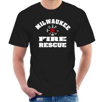 Fashion New MILWAUKEE Wisconsin Fire Rescue Department Firefighter Navy T-SHirt S-3XL Tee shirt 7459Z  I867