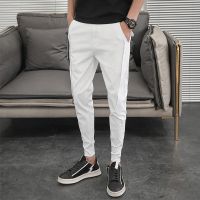 【CC】☜☜  Korean Pants Men Fashion Design 2023 Harem Ankle Length All Match Hip Hop Joggers Trousers