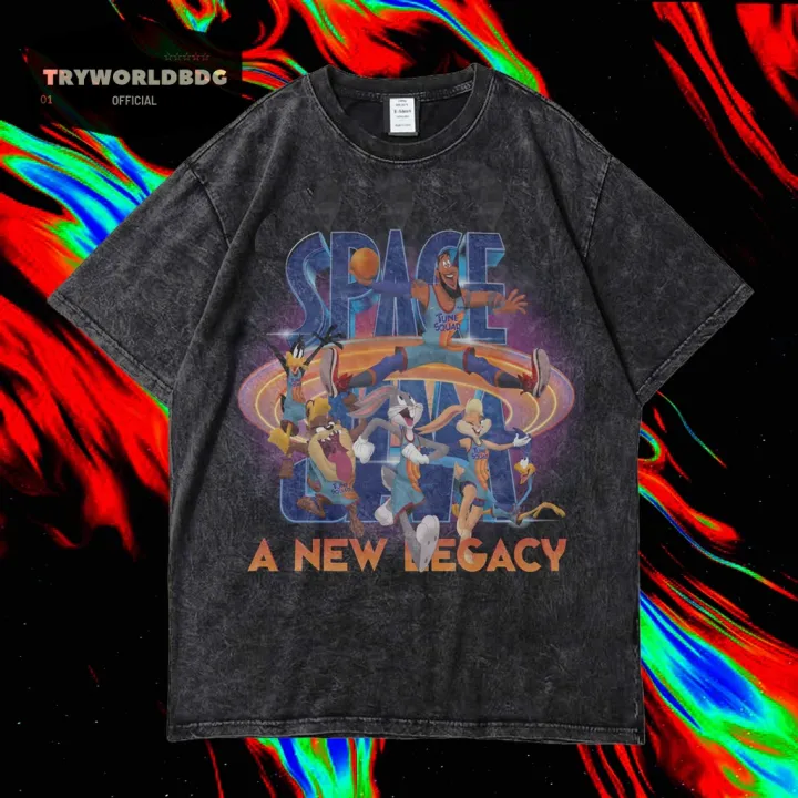 M L XL DTF Printing Space Jam A New Legacy Pattern Cotton 24S Oversized ...