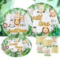 ❖▪ Jungle Animal Tableware Wild One Birthday Party Decoration Forest Jungle Animal Safari Theme Party Kids Boy Baby Shower Supplies