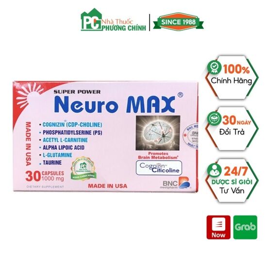 Viên uống hỗ trợ phục hồi chức năng não super power neuro max hộp 30 viên - ảnh sản phẩm 1