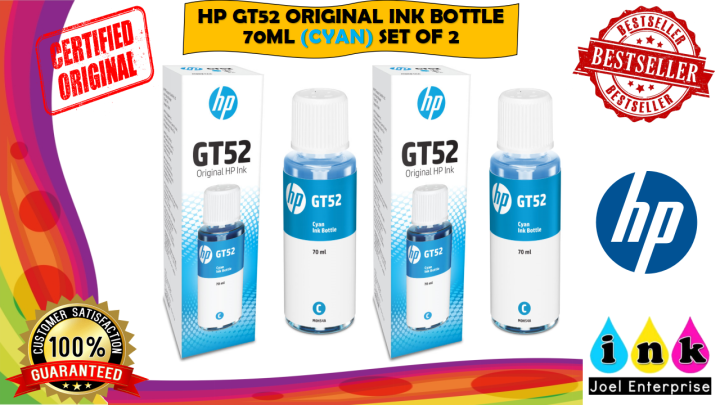 Hp Gt52 Original Ink Bottle 70ml Cyan Set Of 2 Lazada Ph 