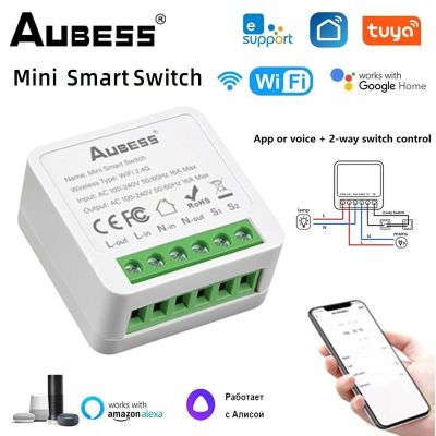 ❀☽✳ EWeLink 16A Mini Wifi Smart Switch Light On Off Breaker 2 Way Module Wireless Remote Voice Timing App For Google Home Alexa