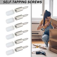 20Pcs Self-Tapping สกรูตู้ลามิเนตสนับสนุนชั้นวางสกรูหมุด Nonslip Partition เล็บเครื่องมือ Accessories