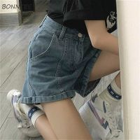 【hot】 Shorts Ins Denim Waist College Streetwear Leisure Clothing