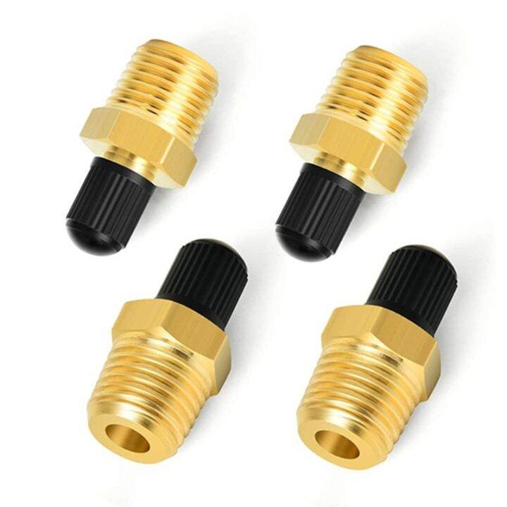 1/4" NPT Tank Valve, AntiCorrosion Brass Schrader Valve with 1/4" Male