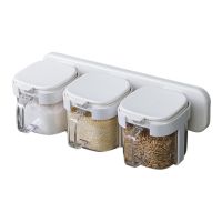 Wall Mounted Seasoning Box Kitchen Utensils with Cover Material Box Household Spoon Storage Box