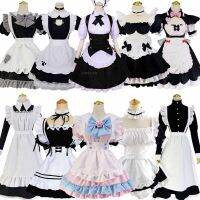 Japanese black and white maid outfit womens clothing boss daily loli cute lolita dress large size cos