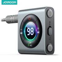Joyroom Bluetooth 5.3 AUX Adapter Transmitter ตัวรับ 2 in 1Enhanced Dual Mics LED Digital Display Bluetooth 3.5mm Adapter