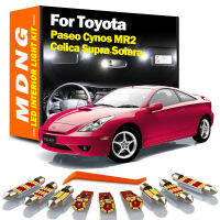 MDNG Canbus ไม่มีข้อผิดพลาดสำหรับโตโยต้า Paseo Cynos Coupe MR2 Celica Supra Solara LED ภายในแผนที่โดมหลอดไฟชุดอุปกรณ์เสริมในรถยนต์