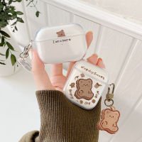 หมีน่ารักสำหรับ Airpods 1 2 3 หูฟัง Coque ชุดหูฟังนุ่มสำหรับ Apple Airpod Pro 2nd Fundas ไร้สายกล่องพวงกุญแจ-harjea4397887