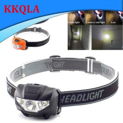 QKKQLA High Power Mini LED Headlamp Frontal Flashlight AAA Battery Small Head Light Lamp Torches Headlight Lantern For Camping