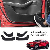 แผ่นคาร์บอนไฟเบอร์ ป้องกันการเตะประตูรถยนต์ สําหรับ Mazda Cx-30 2019 2020 COD