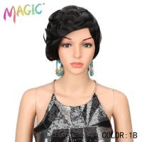 MAGIC Synthetic Wigs For Women Wave 10 Inch Womens Wigs Short Synthetic Hair Blonde Wig Heat Resistant Hair Free Shipping Gift ของขวัญ