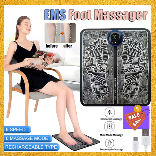 Japan Electric EMS Foot Massage Pad USB Charging Leg Reshaping Foot