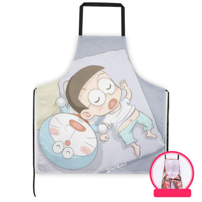 [In stock] หลายมัน A Dream Ding Dong Cat Doraemon Daxiong ผ้ากันเปื้อนการ์ตูนน่ารักหลายรูปแบบสามารถปรับแต่งผ้ากันเปื้อนงานบ้านได้ Christmas Gift