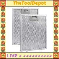 TheToolDepot ตัวกรองฮูดดูดควัน2ชิ้นตัวแยกตาข่ายโลหะไส้กรองระบายอากาศ320X260มม