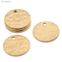 ❈✟✇ 50pcs Raw Brass Round Hammered Charms Round Stamping Disc Pendants Dog Tags For Diy Earrings Findings Jewelry Making Accessories