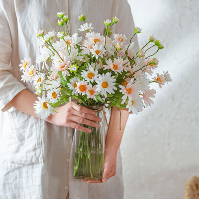 Sanwood®1Pc ปลอม Chrysanthemum Vivid ผ้าตกแต่งบ้านงานแต่งงานการจำลองประดิษฐ์ดอกไม้สำหรับพรรค
