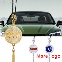 For Lada Granta Kalina 2 Car logo simulation diamond Pendant Accessories Car Interior Rearview Mirror Metal Pendant Decoration