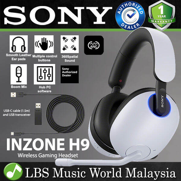 Sony INZONE H9 Wireless Noise Canceling Gaming Headset Headphones