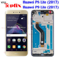 5.2 Display with Frame For Huawei P8 Lite 2017 LCD Touch Screen Digitizer Assembly P9 Lite 2017 PRA-LA1 PRA-LX1 PRA-LX3 LCD