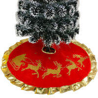 พรมกระโปรงต้นคริสต์มาส90ซม. Elk Snowflake Christmas Decoration