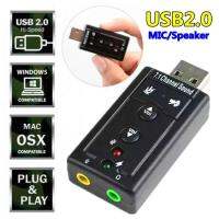 ใหม่ล่าสุด!!! USB 2.0 3D Virtual 12Mbps External 7.1 Channel Audio Sound Card Adapter