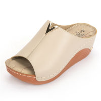 ร้อน, ร้อน★U-COZY Open Toe Wedge Sandals Ladies Women Slip-on Wedges Slippers