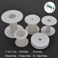 5pcs plastic spool wheel white empty wire spool round shape, used for beaded wire, wire rope, ribbon, jewelry accessories